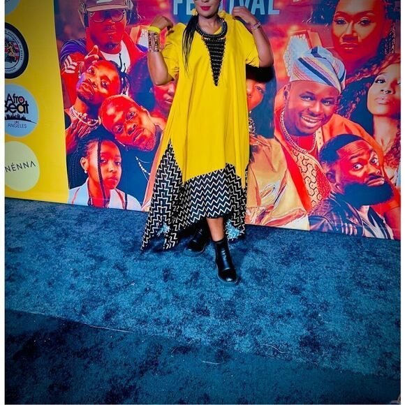 O.K. Mike Dresses & Skirts - O.K. Mike African Traditional Dress - yellow tribal Resort Dress One Size